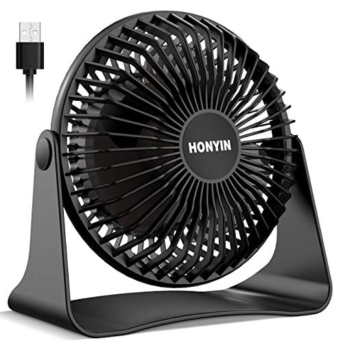 Desk with Strong Airflow Home and Office Pink USB Desktop Small Fan Three-Speed Wind Speed -45° Adjustable Angle Suitable for Bedroom Portable Silent Desktop Fan 